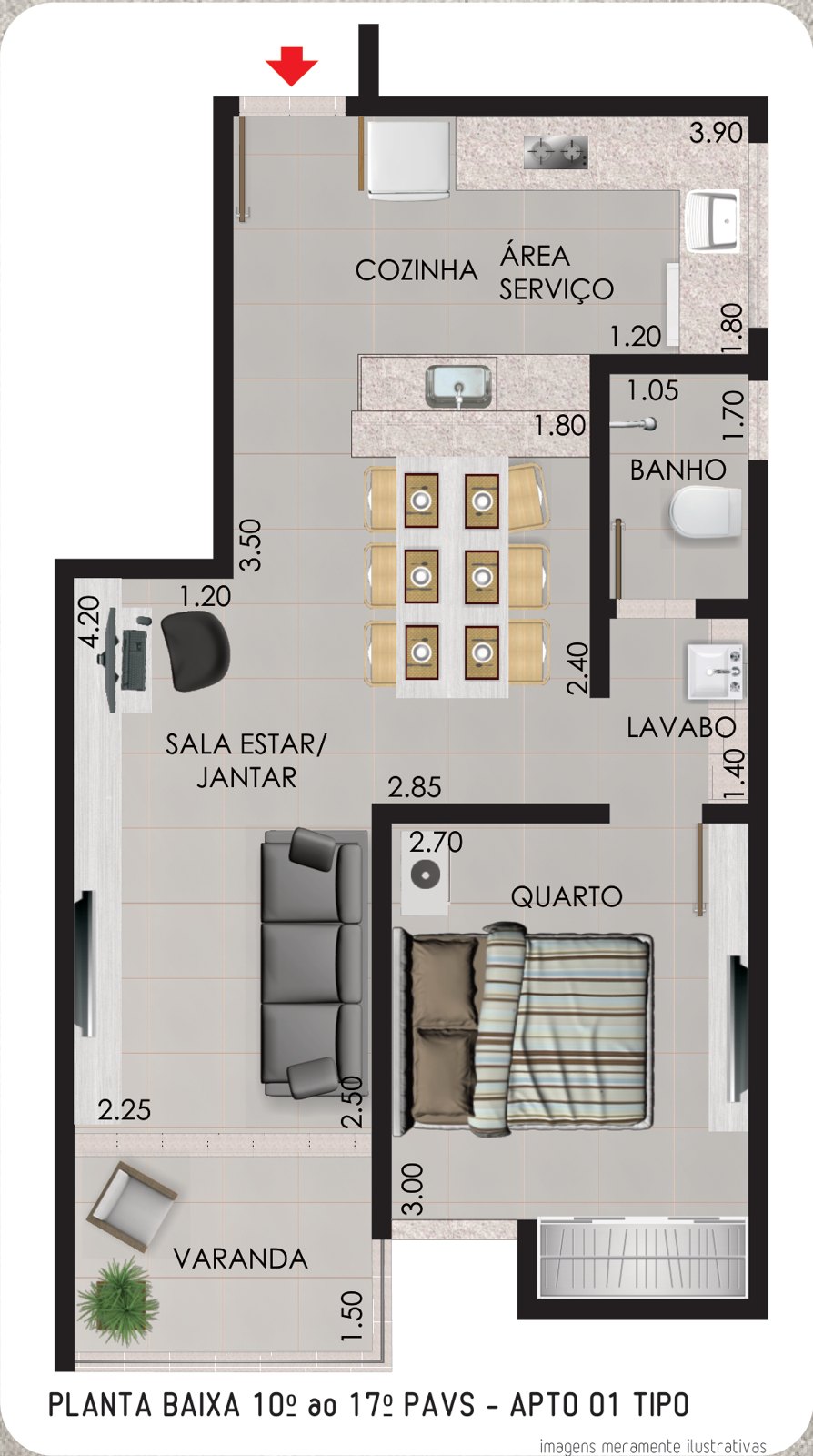 Planta do Apartamento Padrão